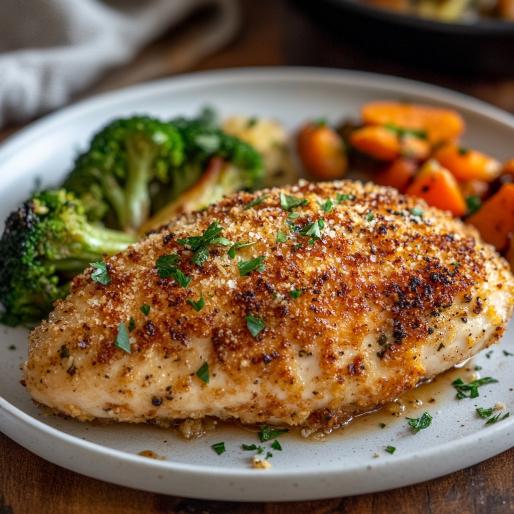 Parmesan crusted chicken breast