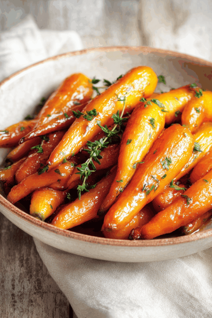 Roasted honey glazed carrots