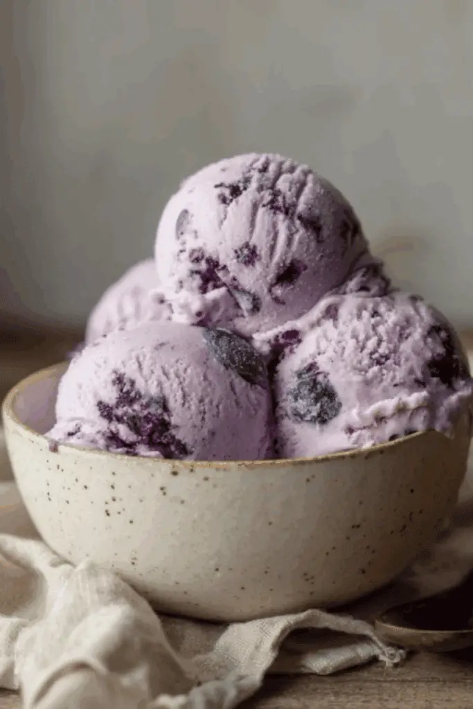 Blueberry ice cream