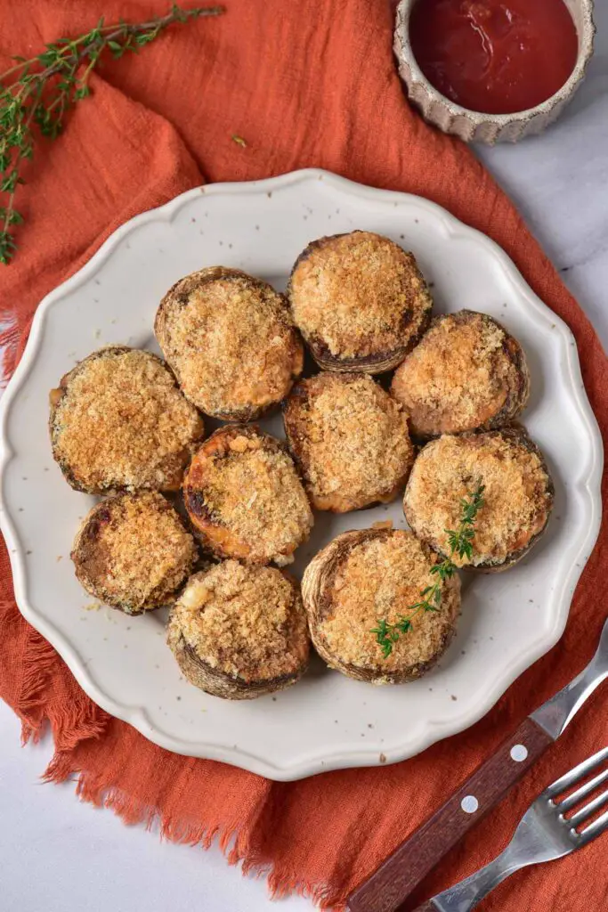Appetizer recipes - air fryer stuffed mushrooms