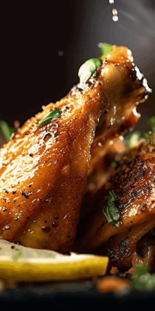Lemon garlic chicken wings