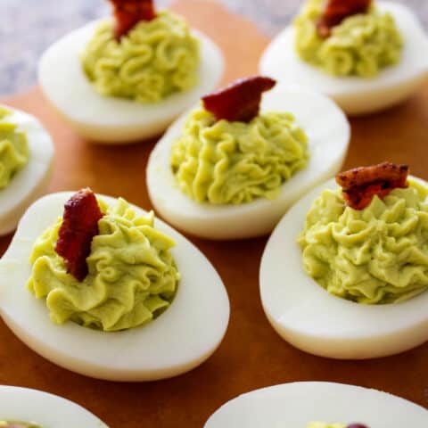 Appetizer recipes - avocado deviled eggs