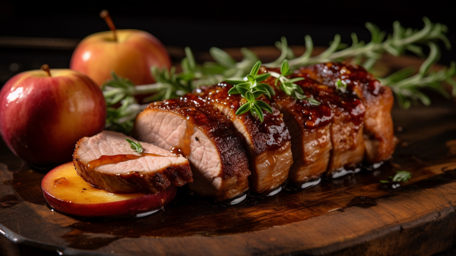 Succulent Pork Tenderloin with Sweet Apple Glaze