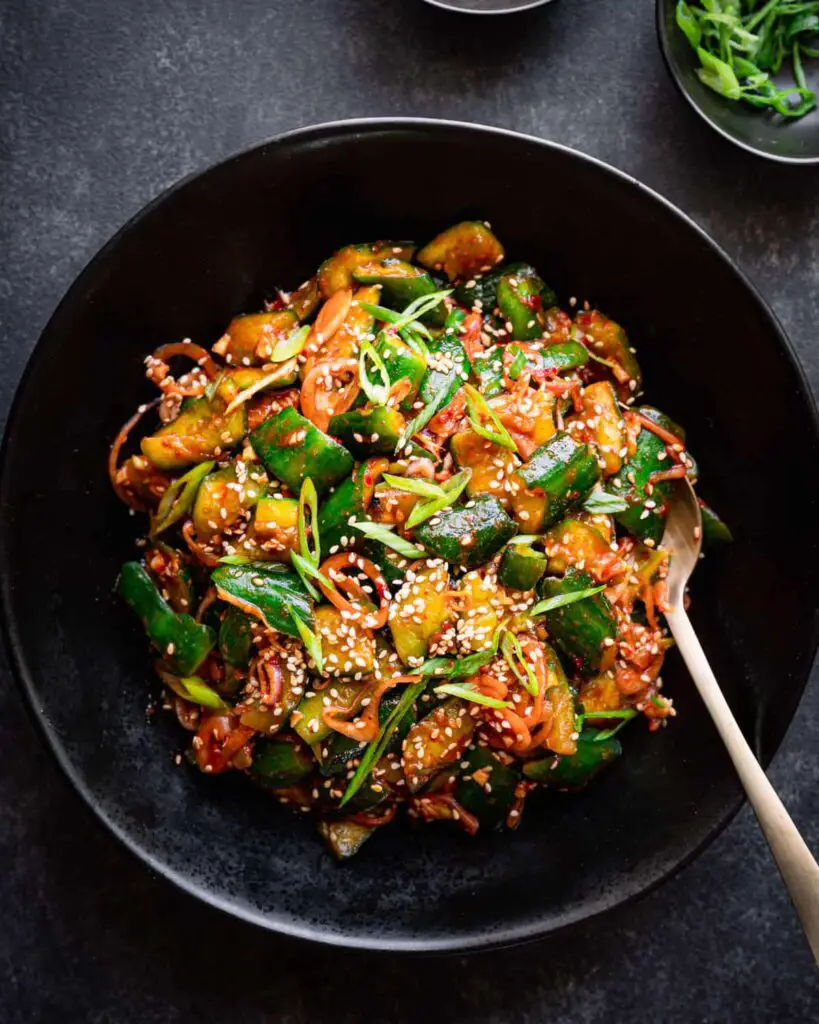 Appetizer recipes - spicy korean cucumber salad