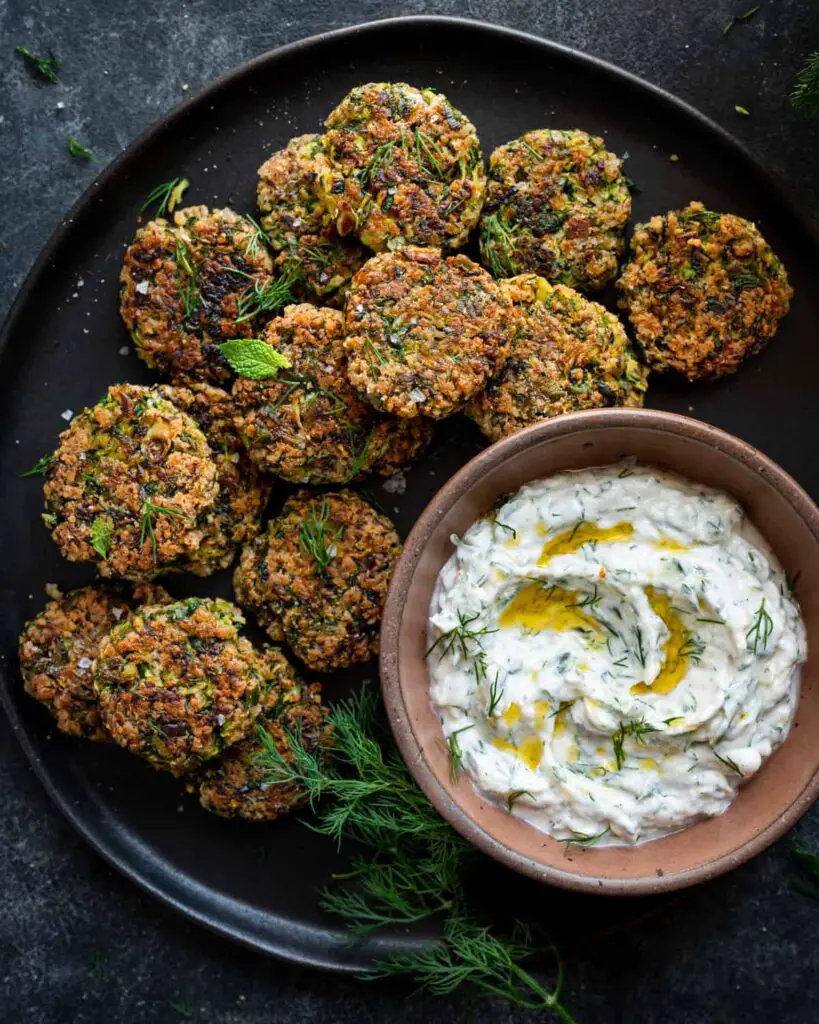 Appetizer recipes - vegan zucchini fritters