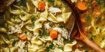 Homemade chicken noodle soup
