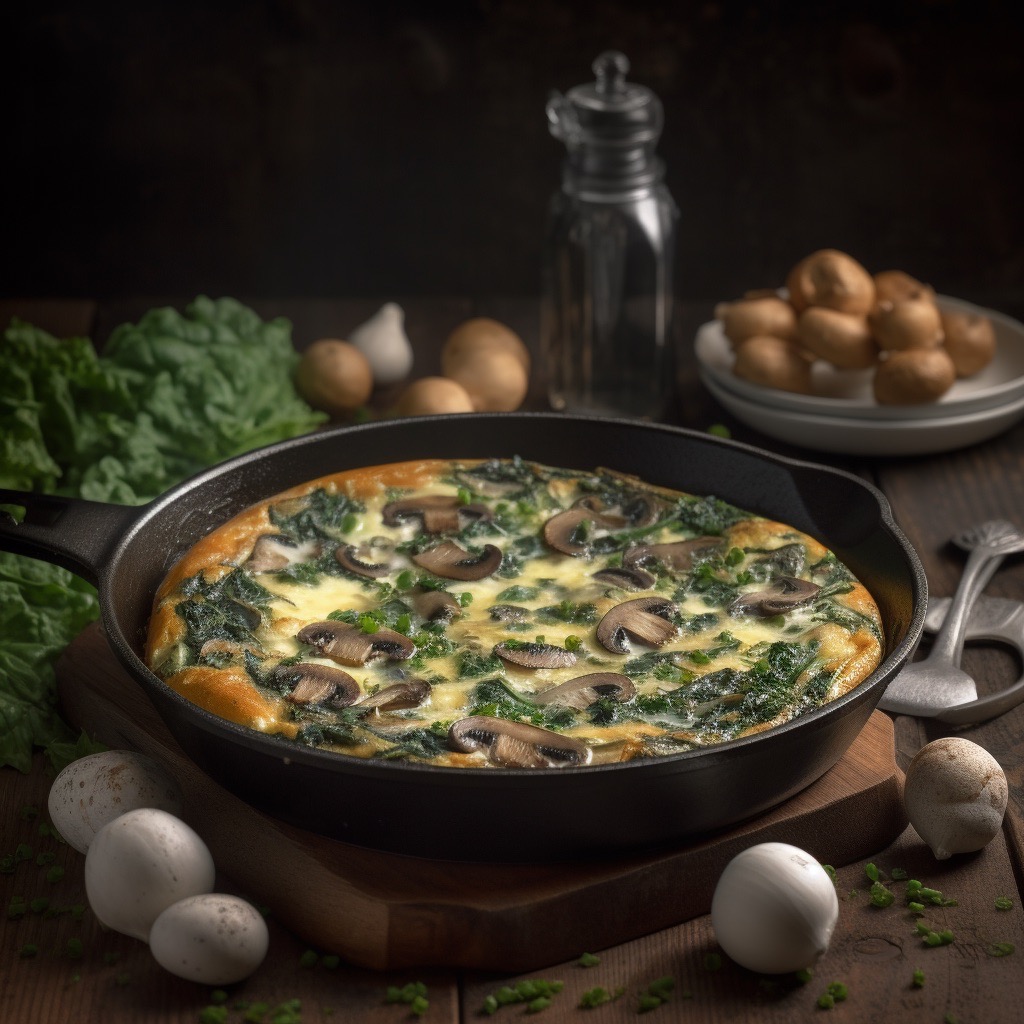 Mushroom Spinach Frittata - Hunter Angler Gardener Cook