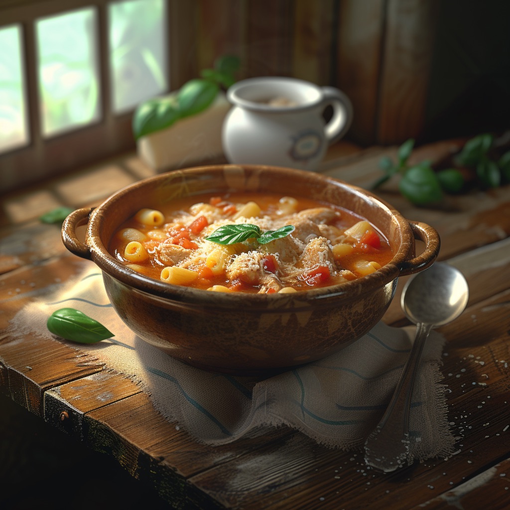Chicken parmesan soup