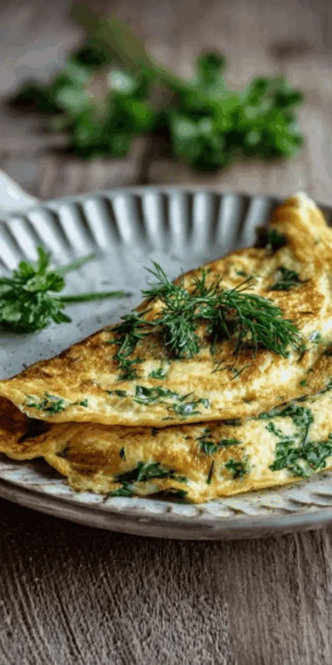 Fresh herb omelet