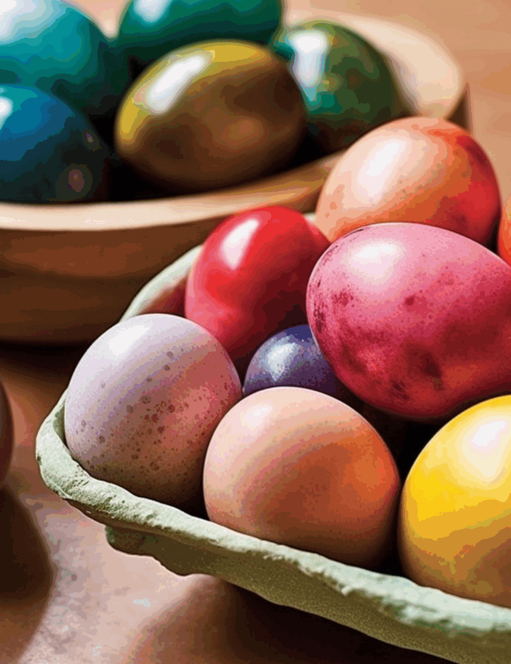 Naturally dye easter eggs