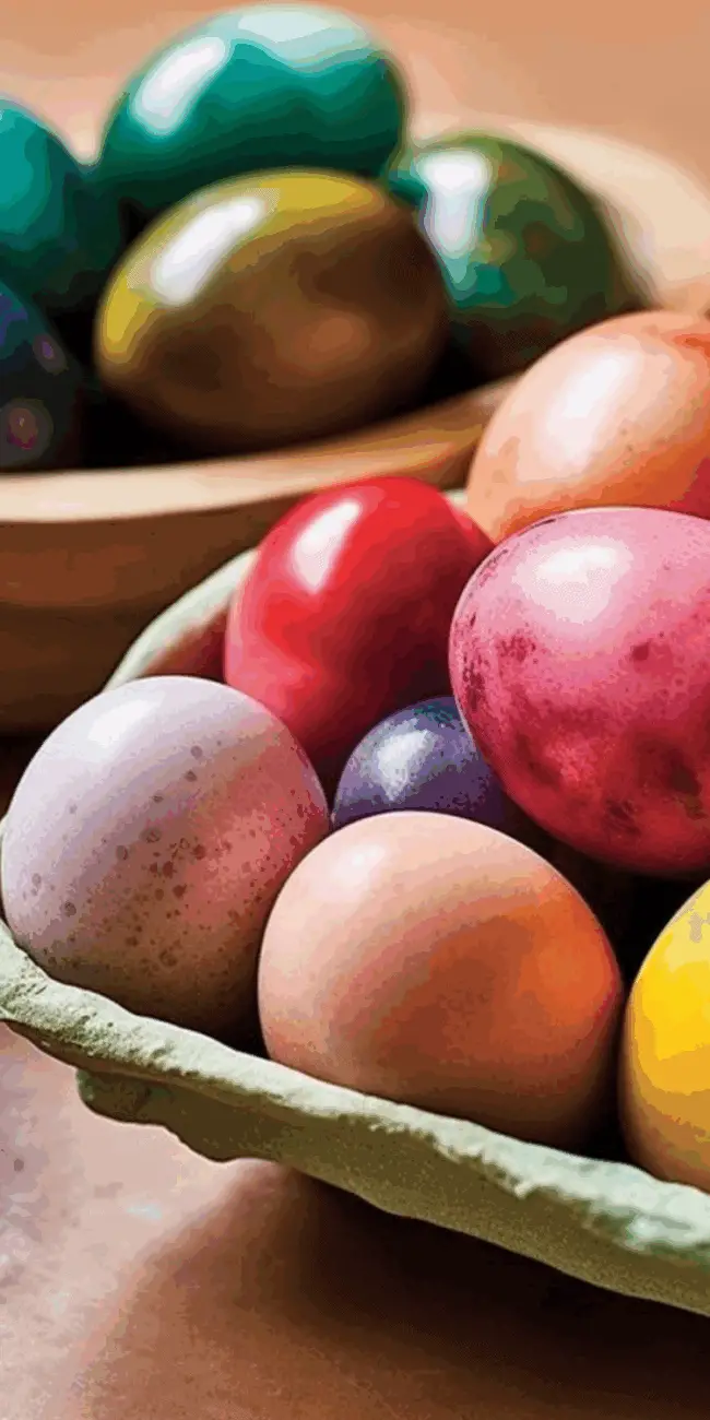Naturally dye easter eggs