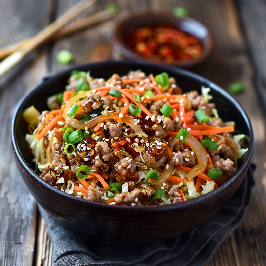 Egg roll in a bowl
