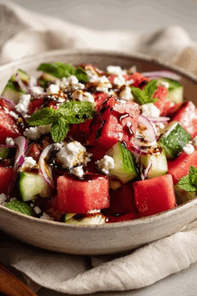 Watermelon feta salad