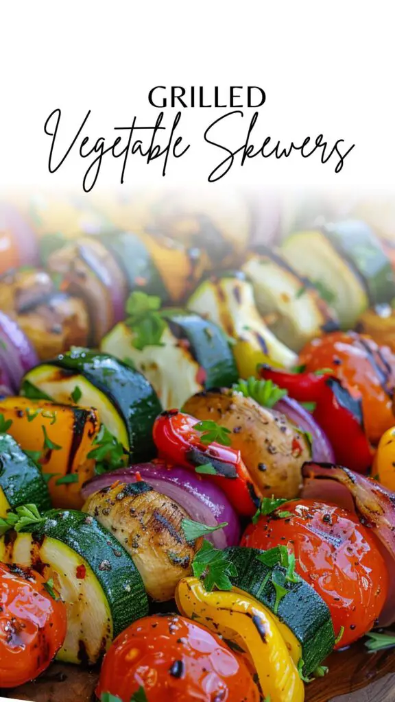 Grilled Vegetable Skewers With Zesty Balsamic Marinade 7 Grilled vegetable skewers