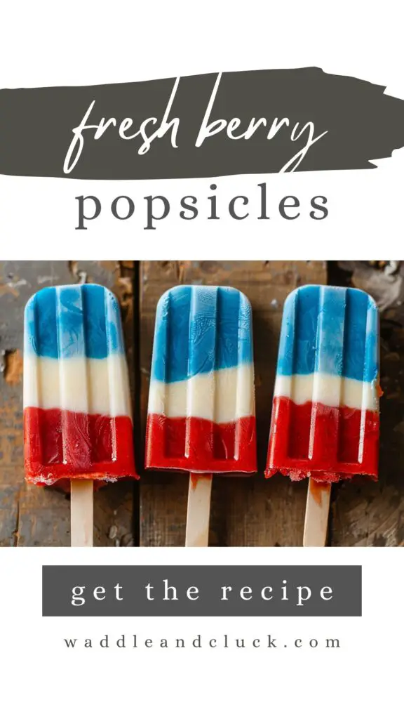 Red, White, And Blue Patriotic Popsicles 8 Fresh berry patriotic popsicles