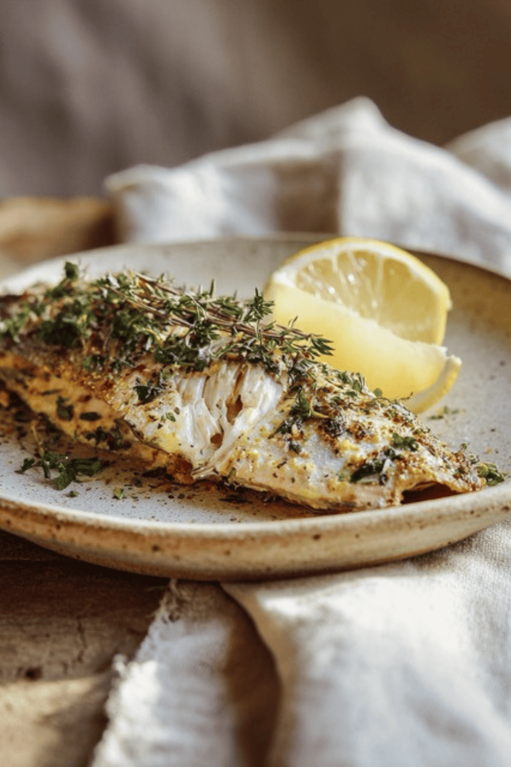 Lemon and herb baked trout
