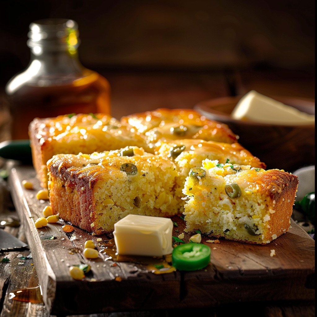 Honey-jalapeño cheddar cornbread