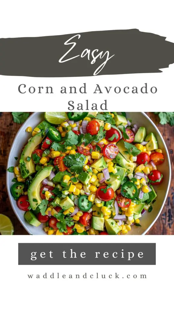 Summer corn and avocado salad