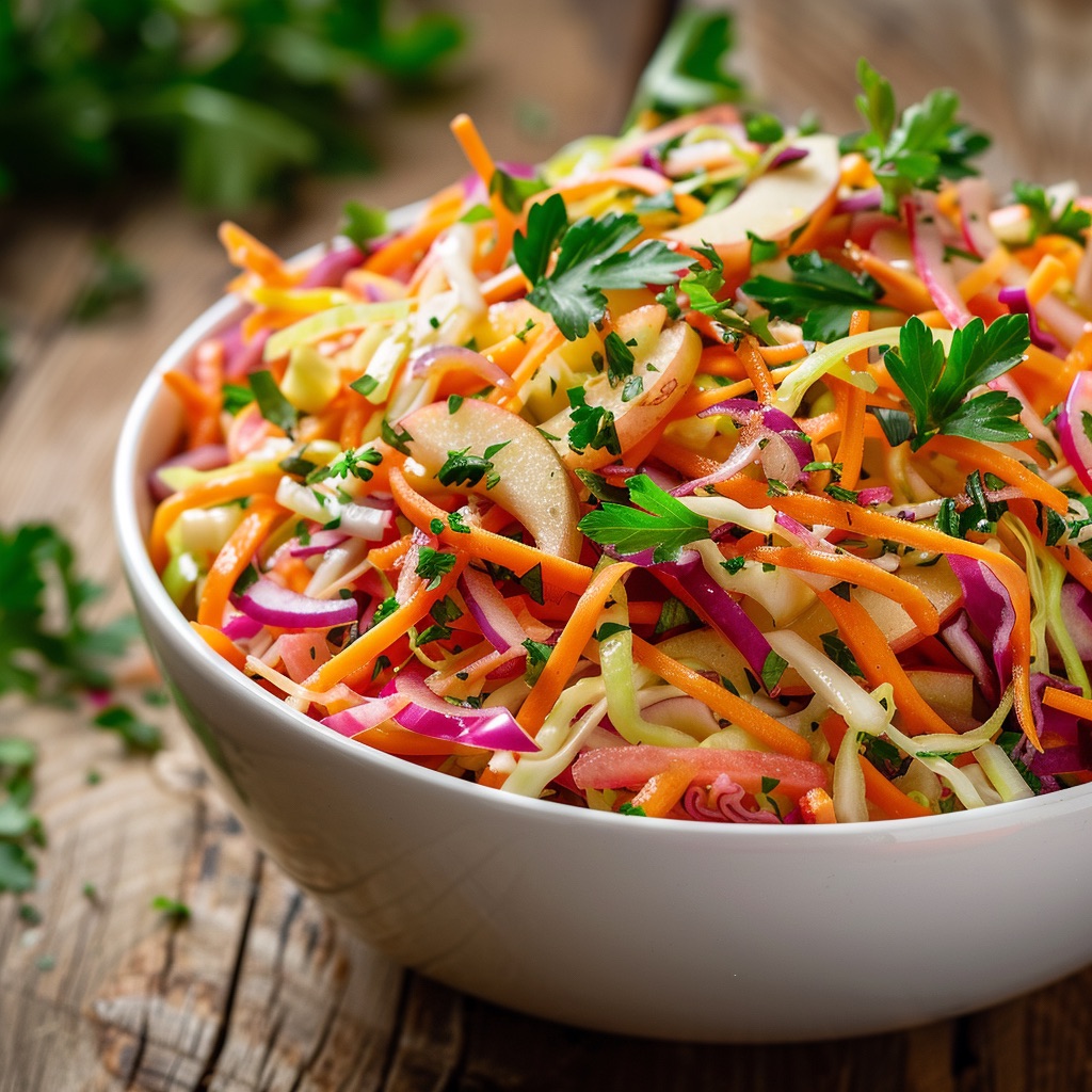 Refreshing Carrot And Apple Coleslaw: A Simple And Tasty Recipe 8 Carrot and apple coleslaw