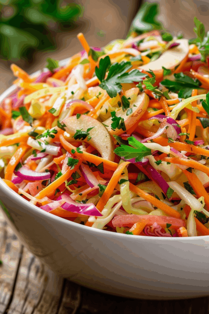 Carrot and apple coleslaw
