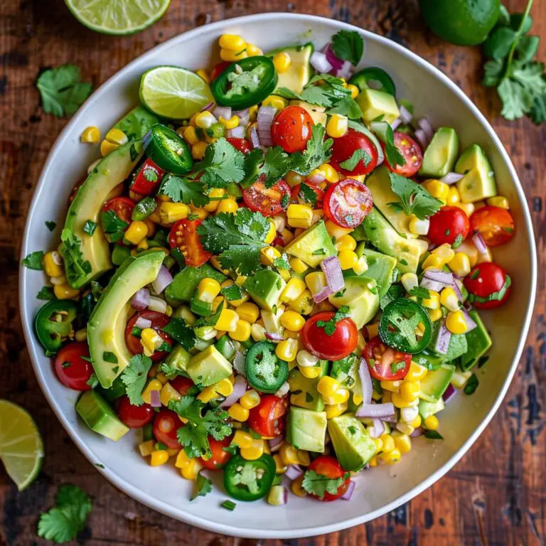 Summer corn and avocado salad
