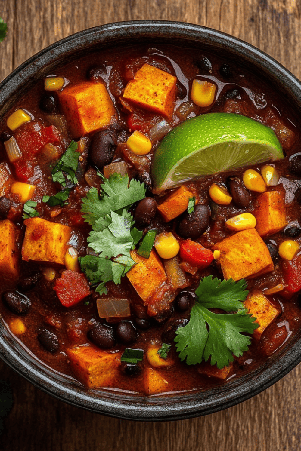 Sweet potato and black bean chili