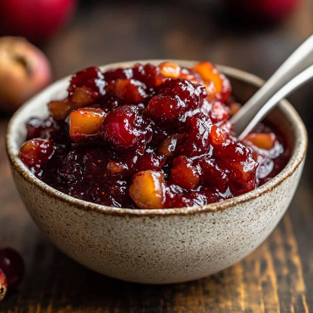 Cranberry and apple chutney