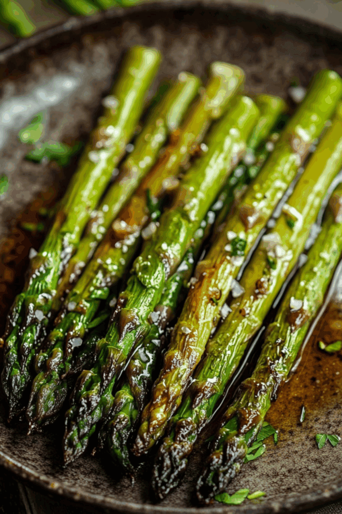 Roasted asparagus with balsamic glaze