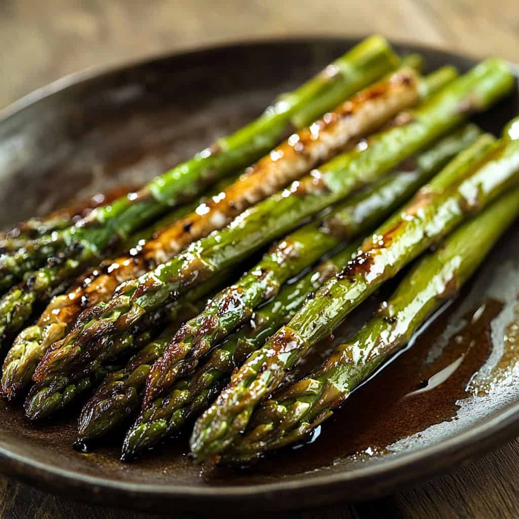 Roasted asparagus with balsamic glaze