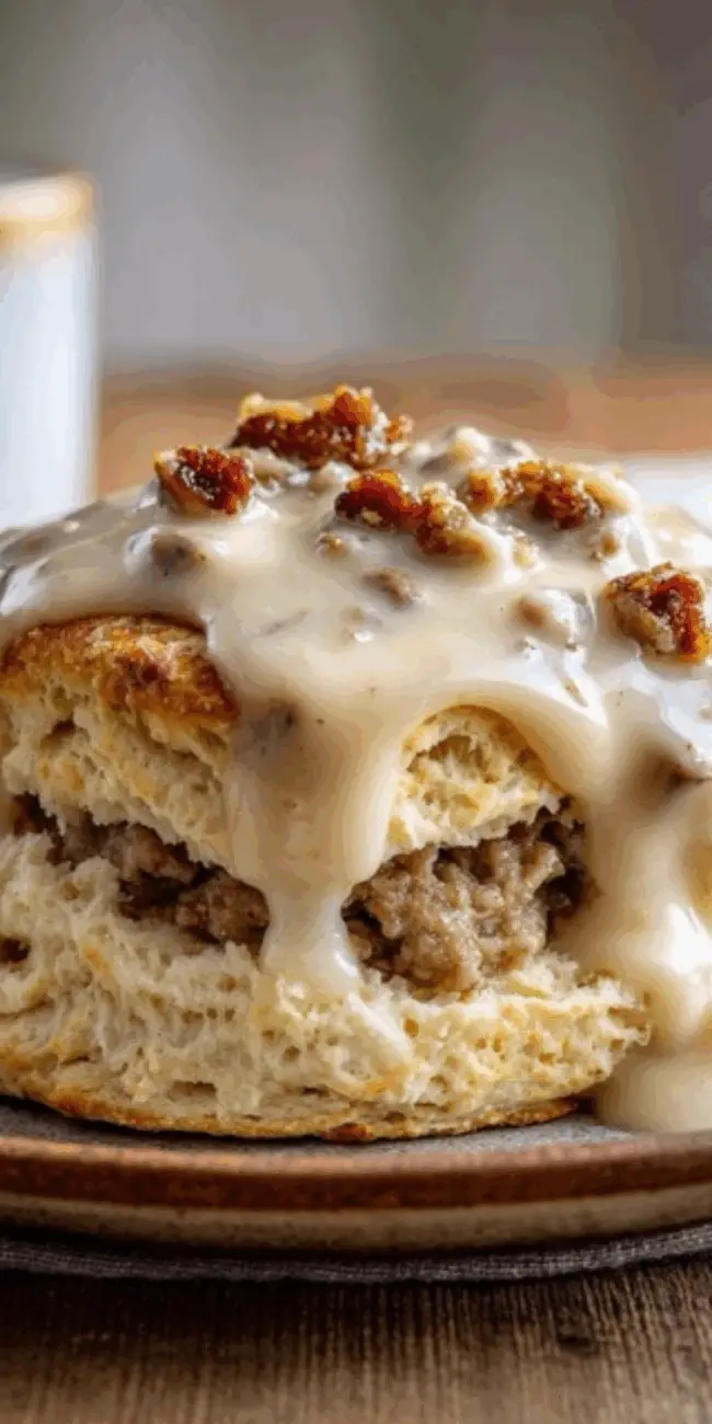 Biscuits and sausage gravy