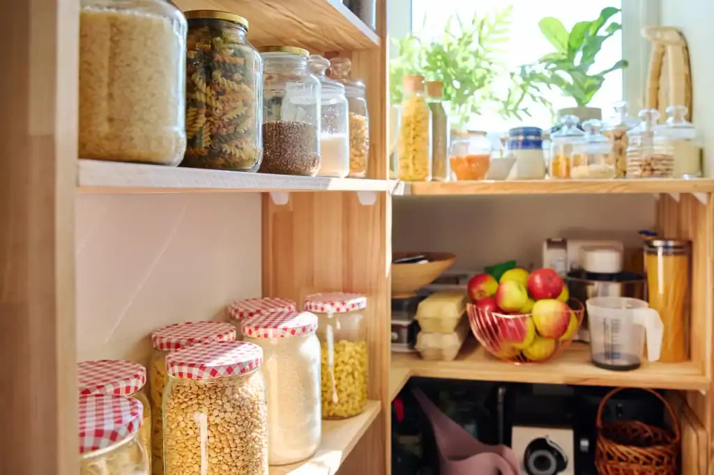 Storage of food in the kitchen in pantry beginner pantry staples