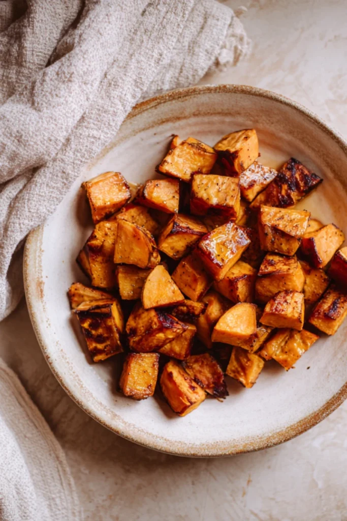 Apple cider roasted sweet potatoes