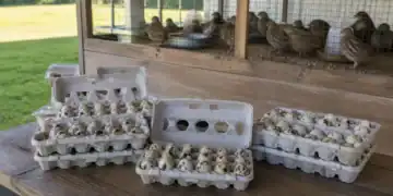 Clean fertile coturnix quail hatching eggs prepared for local pickup
