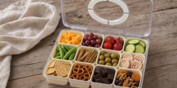 Snackle Box Ideas For Adults 11 Balanced adult snackle box with removable food bins and carrying handle